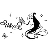 SUPERDANT Hairdressers Salon Wall Decor Beauty Salon Wall Sticker Welcome Creative Personality Vi...