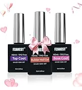 FZANEST Builder Gel With Top and Base Coat HEMA TPO-Free, 15ml * 3pcs Clear Gel Nail Polish Kit f...