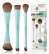 EIGSHOW Makeup Brush Set, 3Pcs Double Ended Face Makeup Brushes for Foundation Powder Contour Hig...