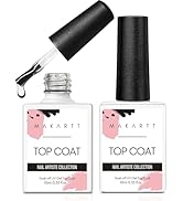 Makartt Gel Top Coat - 2 PCS No Wipe Top Coat Gel Nail Polish High Glossy Shine Finish Long Lasti...