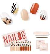 NAILOG Semi Cured Gel Nail Strips, Extra Long Nail Polish Strips (20 Peices), Long Lasting Semi C...