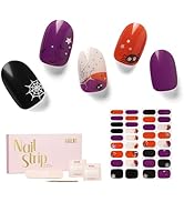 NAILOG Semi Cured Gel Nail Strips 34 pcs| Buy 2 Get 1 UV Lamp | Long Lasting Nail Polish Sticker ...