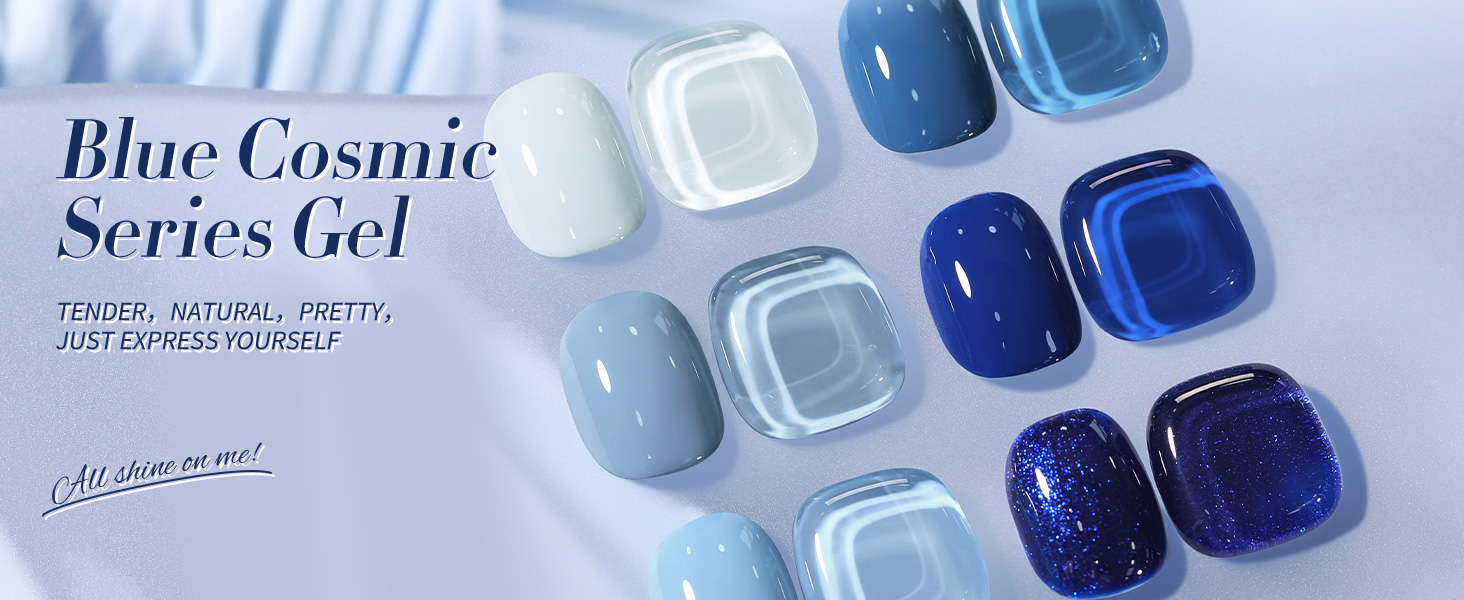 blue gel nail polish