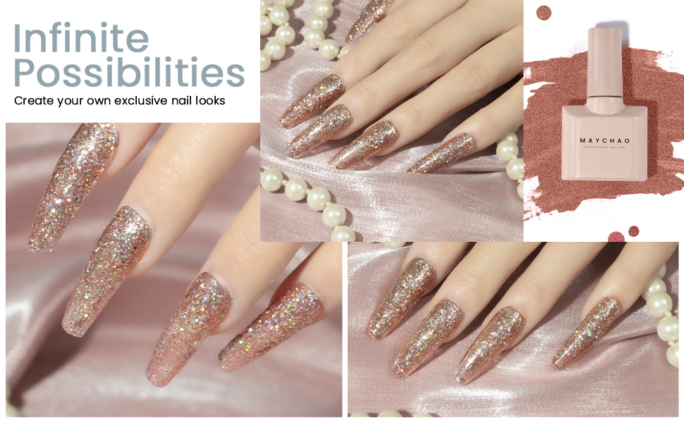 pink glitter nail polish