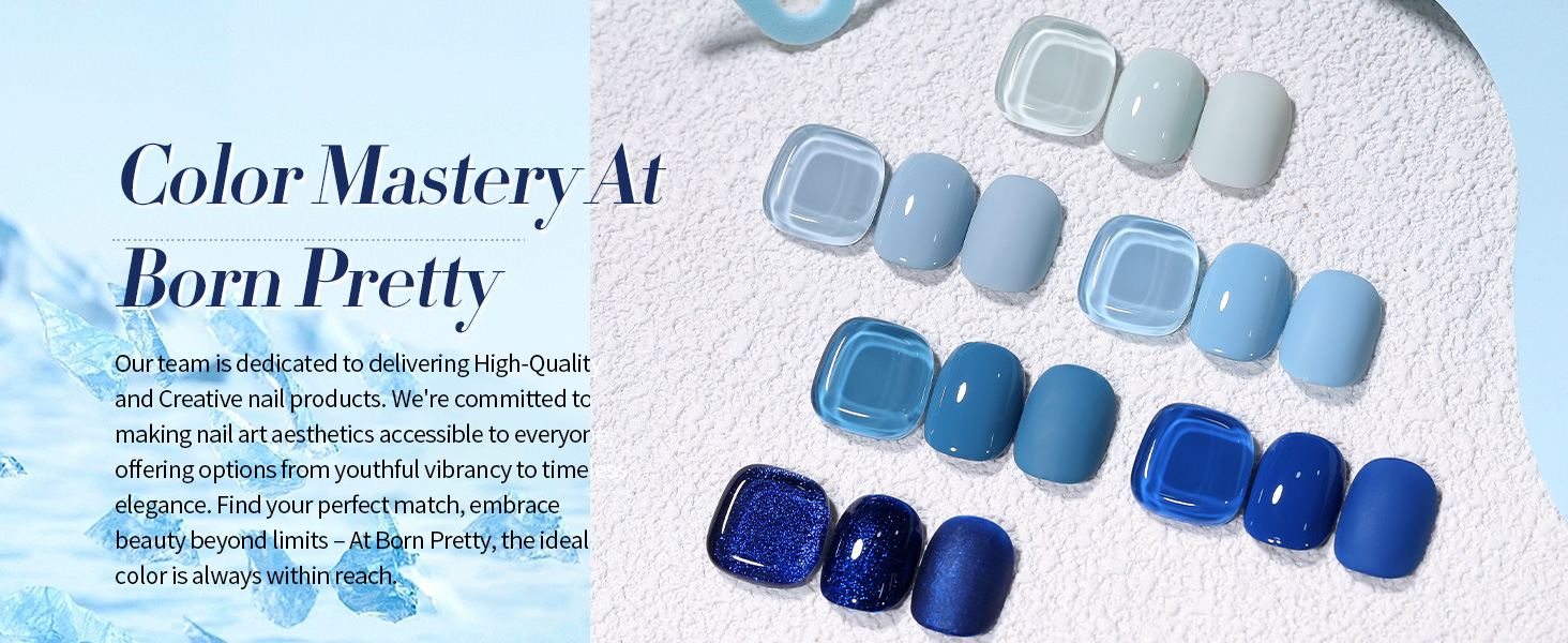 blue gel nail polish