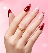 Beetles 30 Pcs Gel Nail Kit Valentine's Day Gel Nail Polish Kit with U V Light -6 Colors Red Cat ...