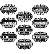 SUPERDANT 9 PCS Openwork Door Sign Wall Stickers PVC Hollow Out House Number Wall Decals Self-Adh...