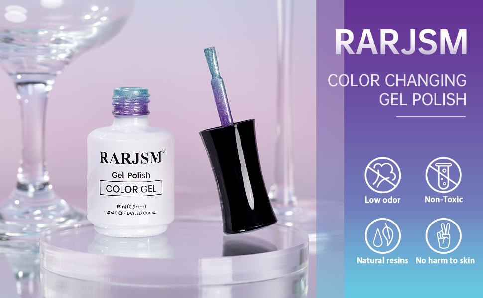 iridescent shimmer color changing nail polish thermal gel polish gradient gel polish