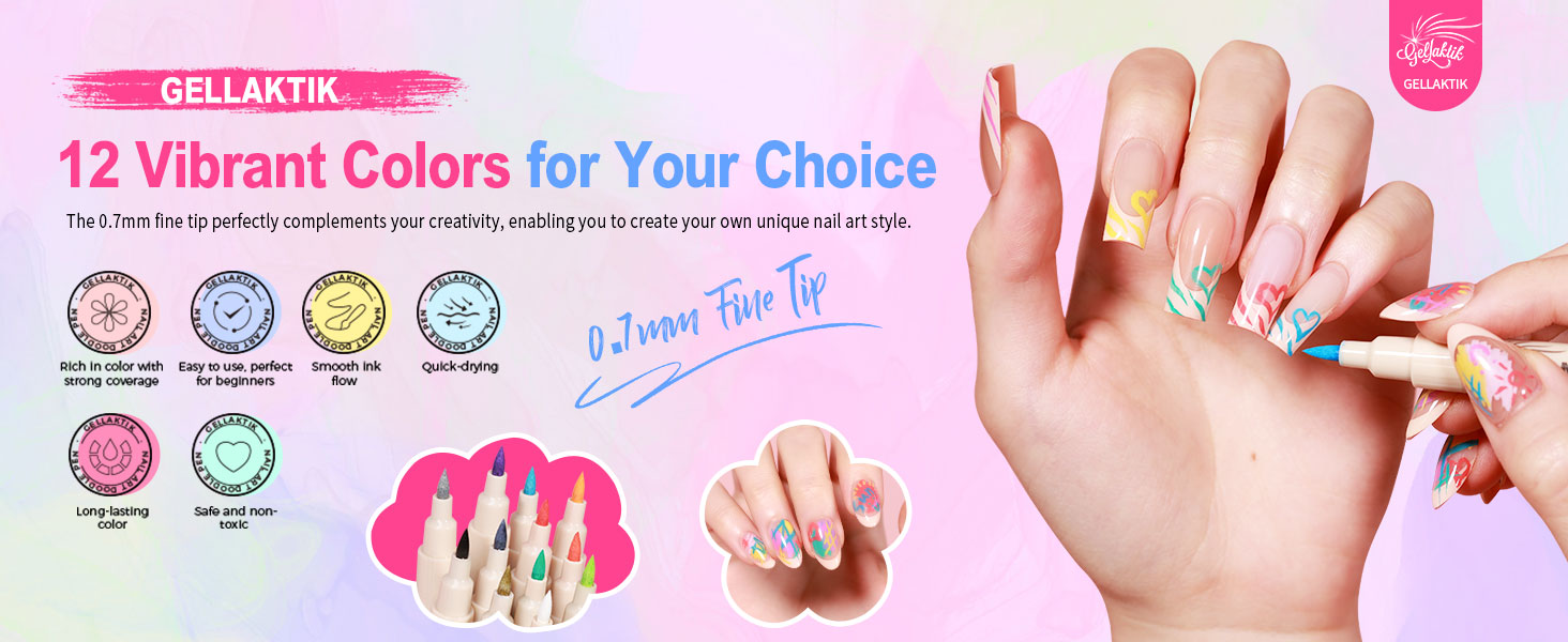 nail art markers for painting nails, Nail Point Dotting Liner Pen