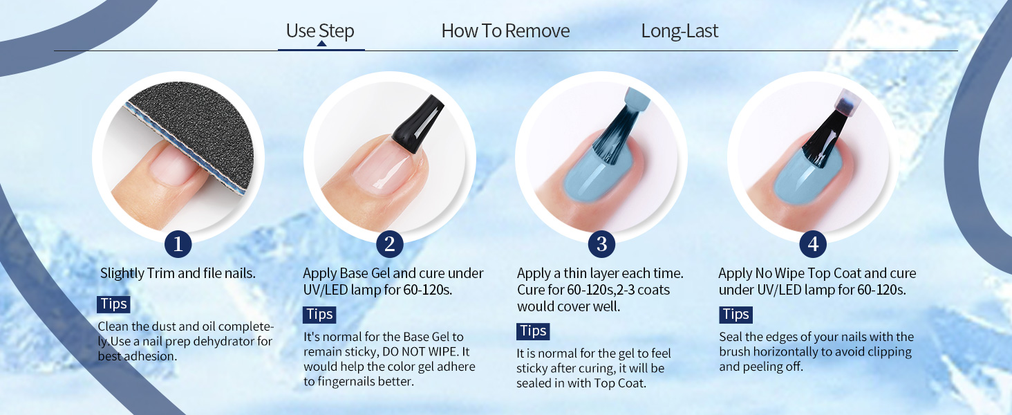 blue gel nail polish