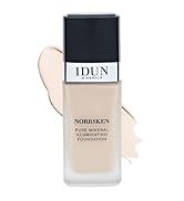IDUN Minerals Liquid Norrsken Foundation - Silky Smooth Coverage - Luminous, Dewy Finish for Dry ...