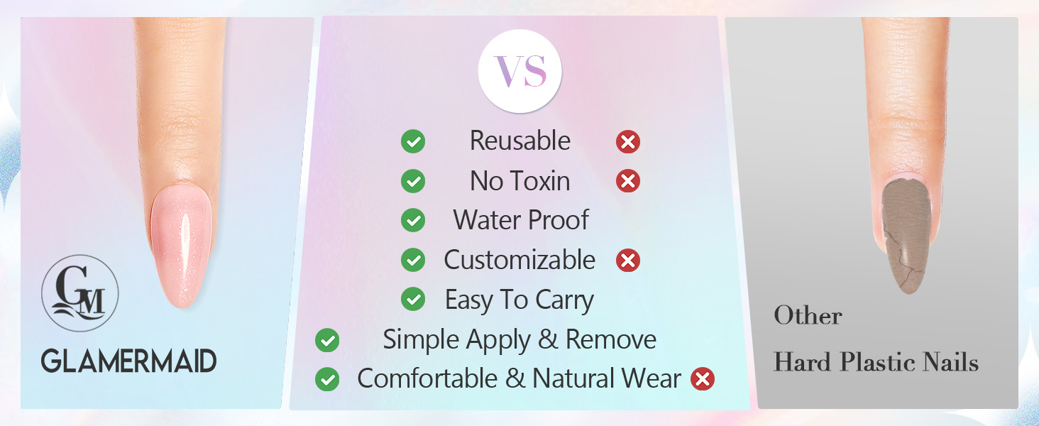 reusable stick on nails