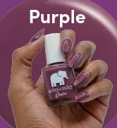 ella + mila purple nail polishes
