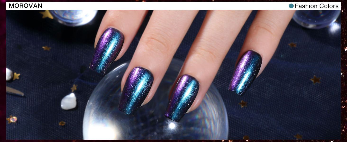 Holographic Metallic Nail Polish Set