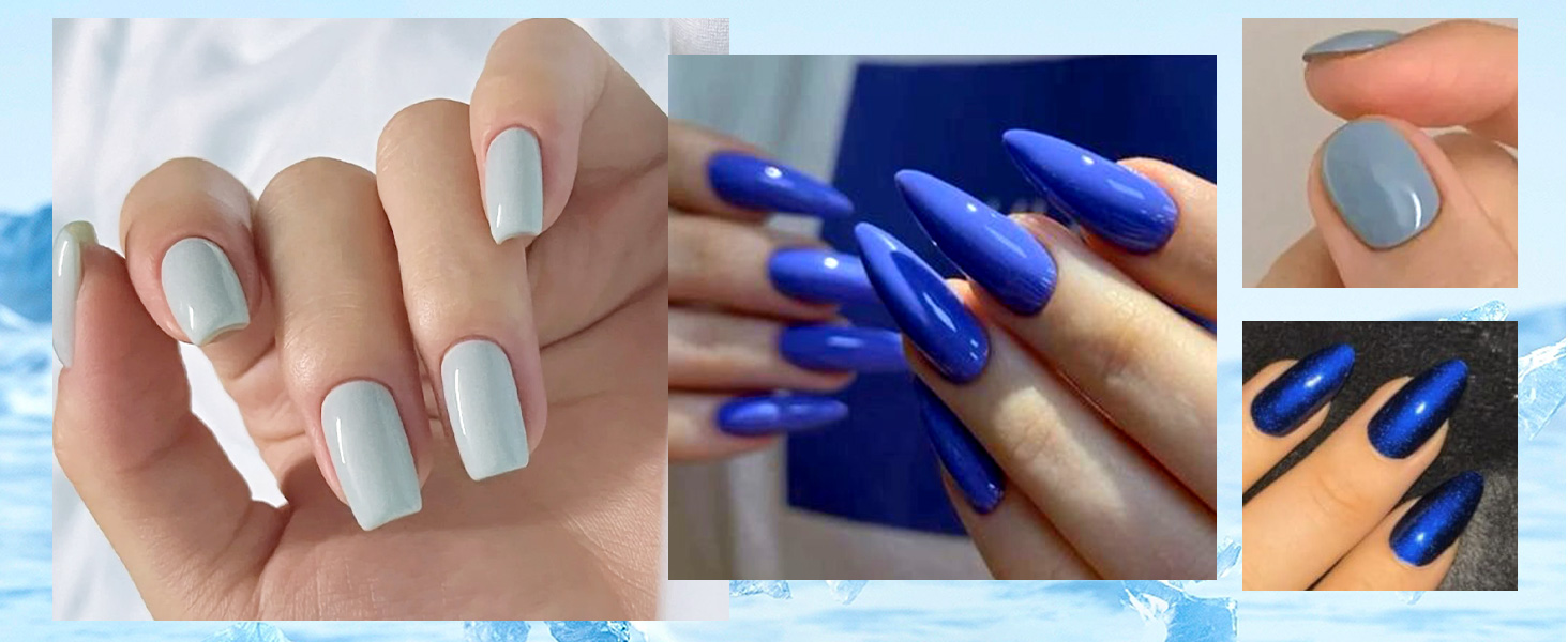 blue gel nail polish