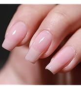 FZANEST Rose Nude Gel Nail Polish, 15ml Nude Pink Jelly Neutral Color Polish Translucent Sheer Ge...