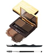 Eyebrow Powder Makeup Kit, 2 Colors Waterproof Long Lasting Dark/Light Brown Eye Brow Tinting Pow...