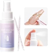 Gellen Nail Glue Remover, 60ML Nail Glue Remover for Press On Nails, Easy Remove Solid Nail Glue ...