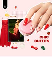 Beetles Red Gel Polish - 1 Pcs 15ml 0.51 FL.OZ Red Color Soak Off U V LED Gel Polish Nail Art Des...