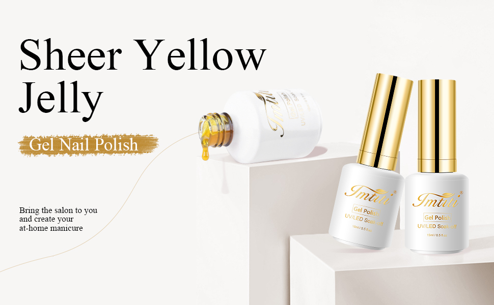 yellow jelly gel nail polish