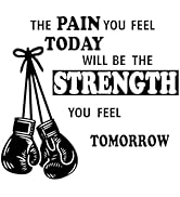 SUPERDANT Boxing Wall Stickers Inspirational Quotes Wall Decals Boxing Glove Walls Art Murals Pee...