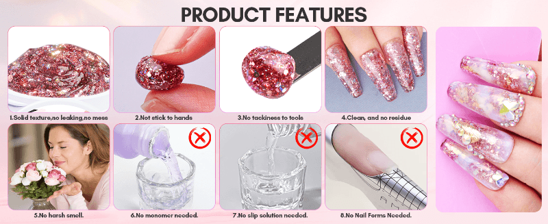 acrylic nail kit gel builder for nails gel x nail glue polygel nail colors