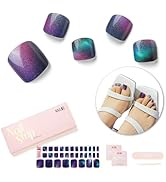 NAILOG Semi Cured Gel Nail Strips, Toe Nail Polish Strips with Glossy Gel Finishing | Buy 3 Get 1...