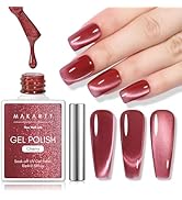 Makartt Cat Eye Gel Nail Polish - 10ml 3D Holographic Glitter Sweet&Seductive Cat Eye Gel with Ma...