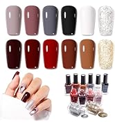 GELLEN 12 Colors Nail Polish Set, Fall Winter Trendy Air Dry Regular Nail Polish for Women Finger...