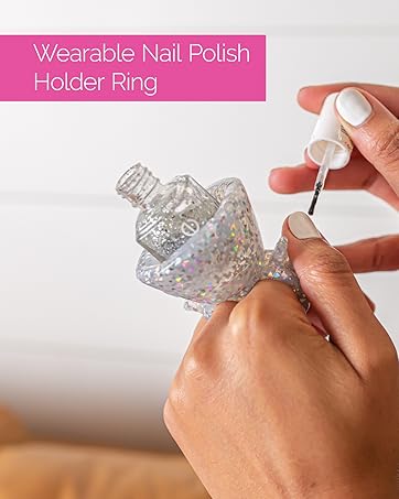 nail polish helper fingers, finger nail polish holder, polish ring holder, nail polish hold wearable
