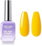 Gellen Gel Nail Polish, 18ml Yellow Gel Polish Soak Off UV LED Nail Gel Polish Nail Art Design Ma...