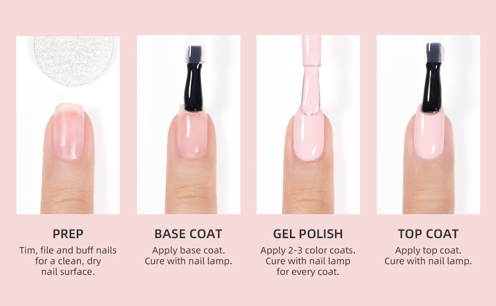 pink gel nail polish