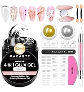 Makartt 3D Gel Nail Art: Solid Gel Builder for Nails Starter Kit, 30ml Clear for Extension 3D Scu...
