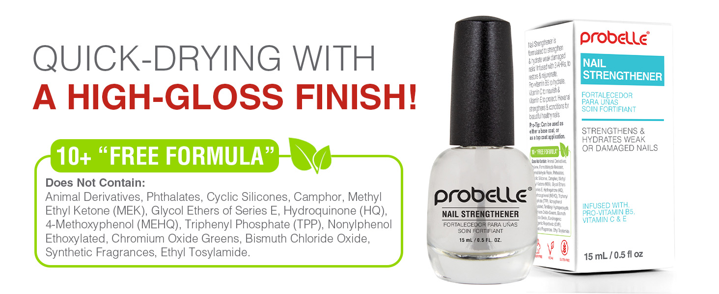 quick drying high gloss hydrates strengthens damaged nails