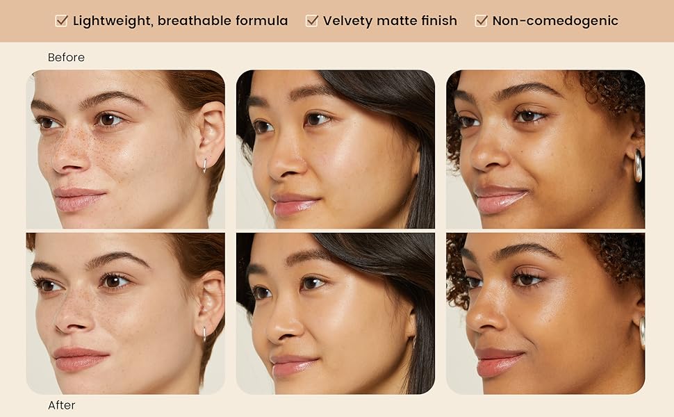 JOAH perfect complexion powder foundation full coverage pressed powder medium coverage