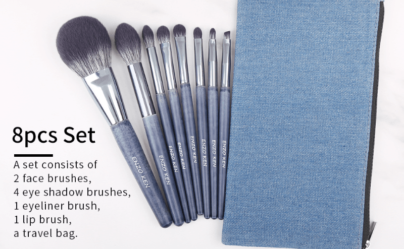 Natural Bristle Makeup Brushes, Natural Hair Make up Brushes Set Professional