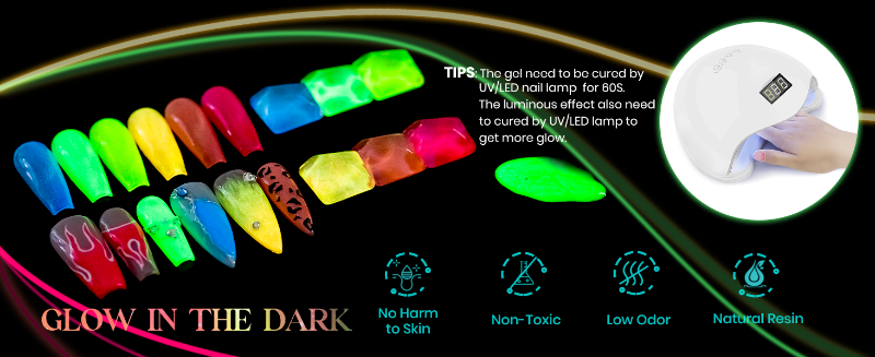 MIZHSE Glow in The Dark Gel Nail Polish