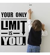SUPERDANT Your Only Limit is You Wall Decal Gym Wall Stickers Design Office Decor Workout Motivat...
