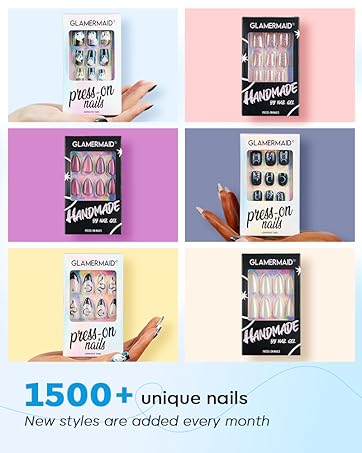 almond press on nails