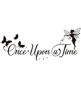 SUPERDANT Fairy Wall Decals Fairy Tale Wall Stickers Once Upon a Time Quote Wallpaper Home Decor ...