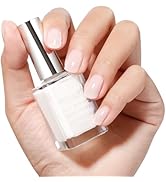 Gellen 4-In-1 Illuminating Nail Concealer Base Coat Polish Milky White, Nail Strengthener Ridge F...