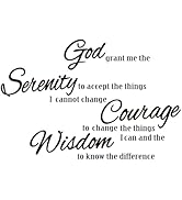 SUPERDANT Bible Verse Wall Sticker Serenity Prayer Wall Decals Inspirational Quotes Peel and Stic...