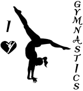 SUPERDANT Gymnastics Wall Stickers Black Wall Art Murals Wall Decals Self Adhesive Wall Decals Sp...