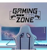 SUPERDANT Gaming Zone Wall Stickers Black Gamepad Wall Decor Stickers Game Room Decals Gaming Zon...