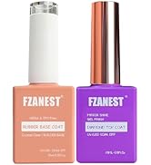 FZANEST Tpo and Hema-Free Rubber Builder Gel Base Coat and Diamond Top Coat Gel Nail Polish Set L...