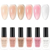 GELLEN Sheer Jelly Nail Polish, Quick Air Dry Natural Traditional Regular Nail Polish Translucent...
