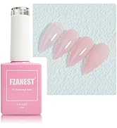 FZANEST Milky Pink Gel Nail Polish 15ml Sheer Pale Light Pink Jelly Neutral Color Gel Polish Nail...