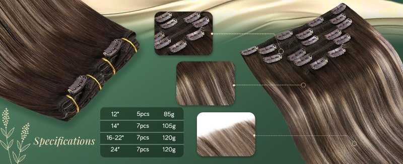 human clip in hair extensions women
