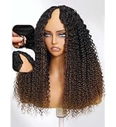 Beauty Forever V Part Wig Human Hair Jerry Curly Glueless Wigs Human Hair Black to Chestnut Brown...