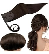 RUNATURE Human Hair Ponytail Extension, Real Ponytail Extension Human Hair, Straight Remy Natural...